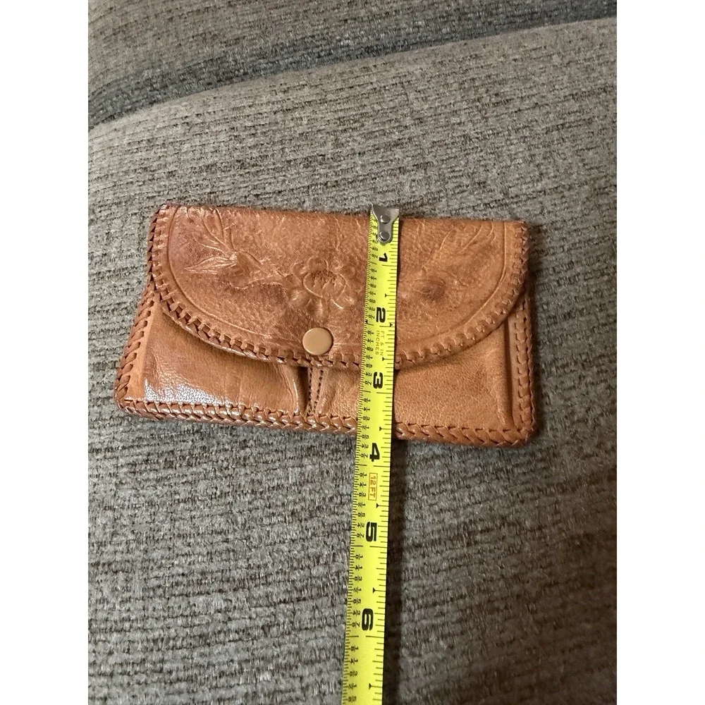 Vintage Hand‎ Toed Leather Western Wallet/Coin Purse  Set Of 2